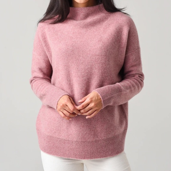 Vince Sweater Womens Small Boiled Cashmere Funnel Neck Pullover - Picture 2 of 11